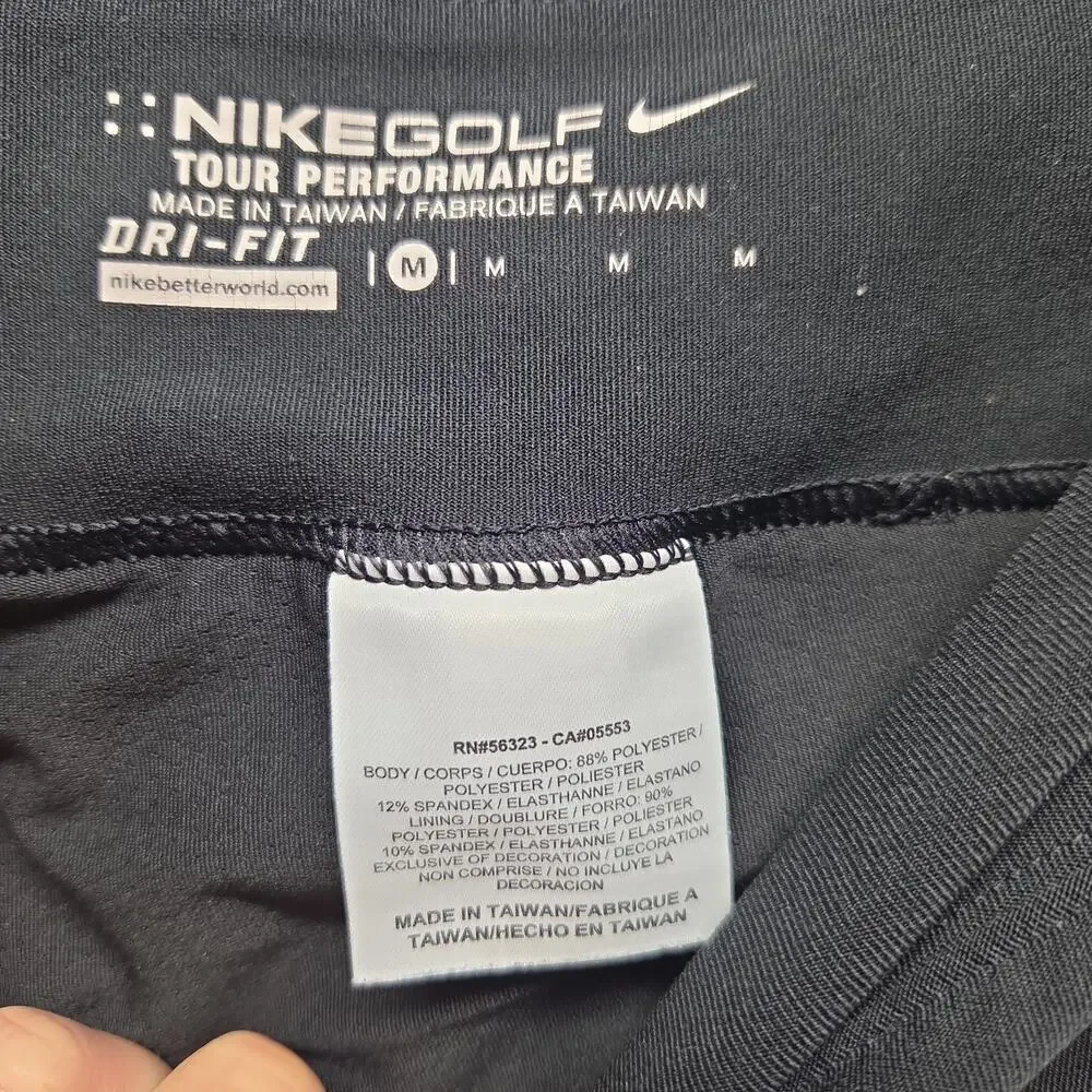 Nike Golf Tour Perf Skort M Black‎ Dri-FIT Stretch Lined Tennis Skirt Pickleball